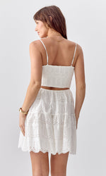 Llana Eyelet Pineapple Mini Dress