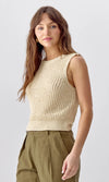 Beth Twist Back Knit Top ~ Wheat