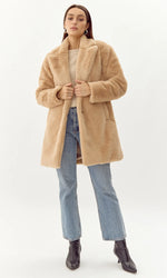 Frankie Faux Fur Coat ~ Latte