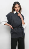Jamie Oversized Open Back Vest ~ Charcoal