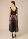 Braylen Skirt ~ Silver Metallic Pleating