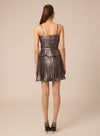 Mireille Dress ~ Silver Metallic Pleating