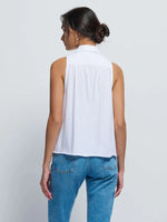 Greta Pintuck Top ~ White