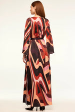 Laurie Dress ~ Canyon Stripe Satin