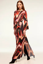 Laurie Dress ~ Canyon Stripe Satin