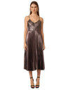 Indie Dress ~ Silver Metallic Pleating