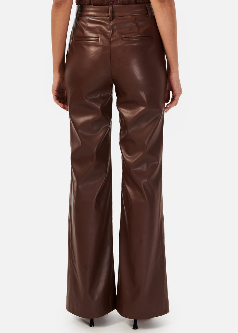 Zenobia Vegan Leather Pant ~ Java