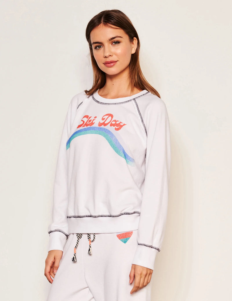 Raglan Sweatshirt ~ Ski Day Optic White