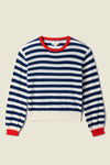 Ryann Sweater ~ Navy Stripe W/ Red