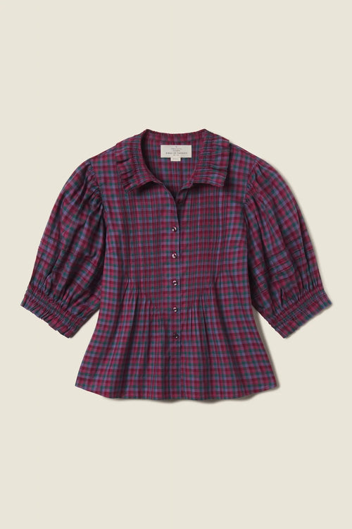 Jess Blouse ~ Poppy & Pine Check