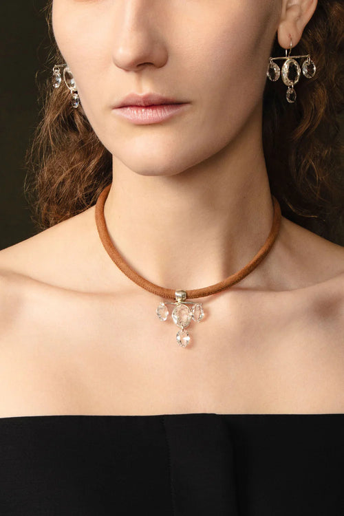 Caroline Earrings ~ Clear Crystal