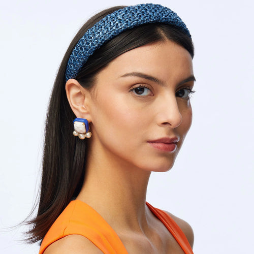 Cobalt Raffia Bessette Headband