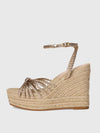 Pamela Mignon Knot Wedge ~ Champagne / Natural