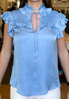 Sienna Blouse ~ Sky Blue