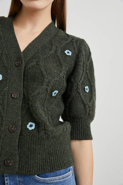 Isla Cardigan ~ Forest Daisies