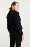 Sequin Hooded Le Petit Khloe Jacket ~ Black