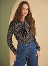 Frances Blouse ~ Aces Wild Black