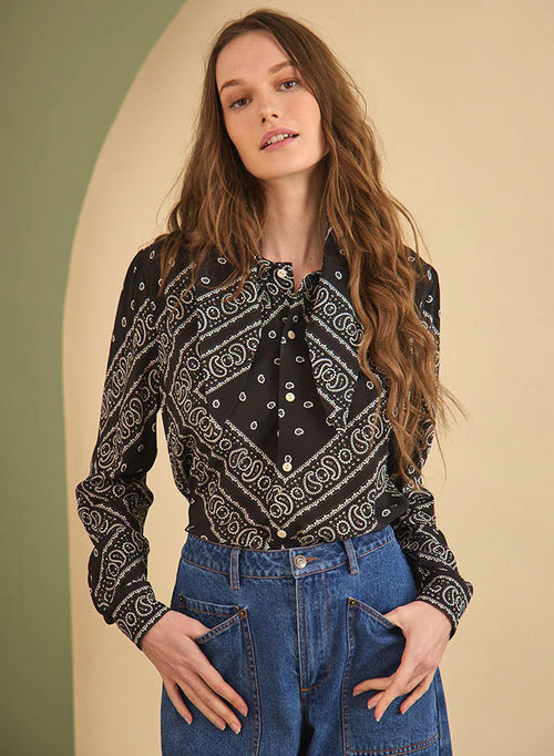 Frances Blouse ~ Aces Wild Black