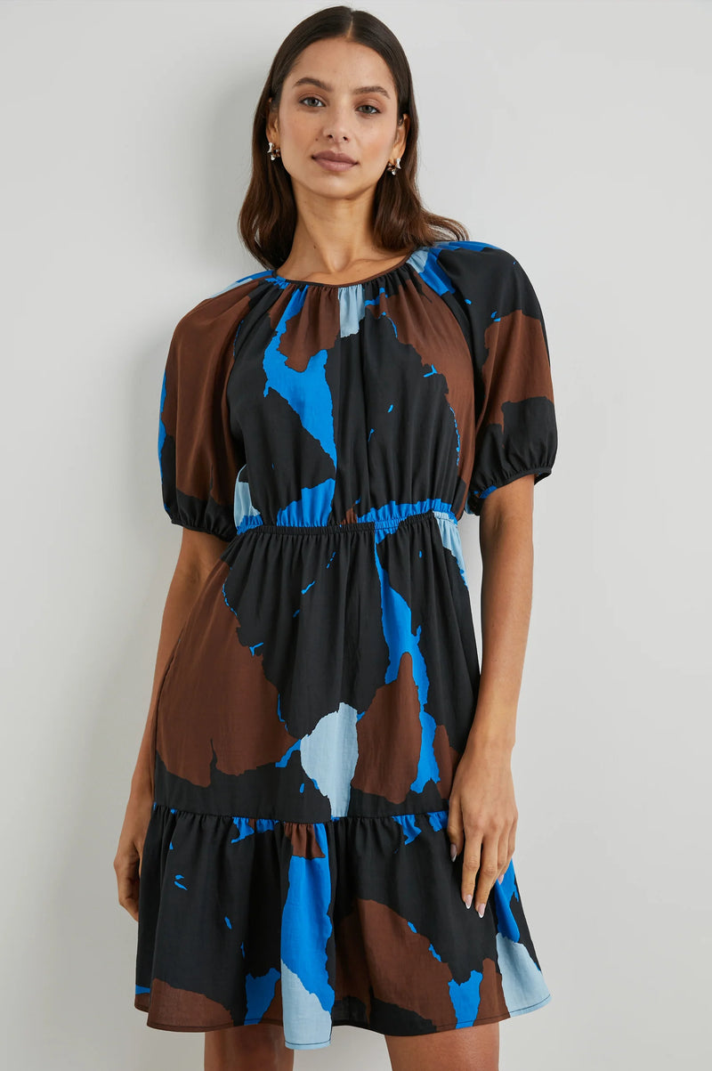 Khloe Dress ~ Blue Multi Color Block Chic Streets Khloe Dress ~ Blue Multi Color Block Chic Streets