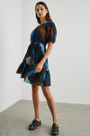 Khloe Dress ~ Blue Multi Color Block