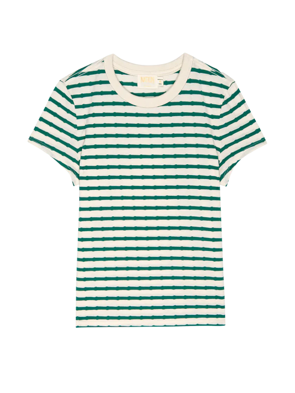 Laurence Tee ~ Verdant Green Stripe