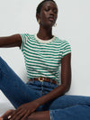 Laurence Tee ~ Verdant Green Stripe