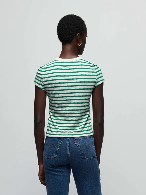 Laurence Tee ~ Verdant Green Stripe