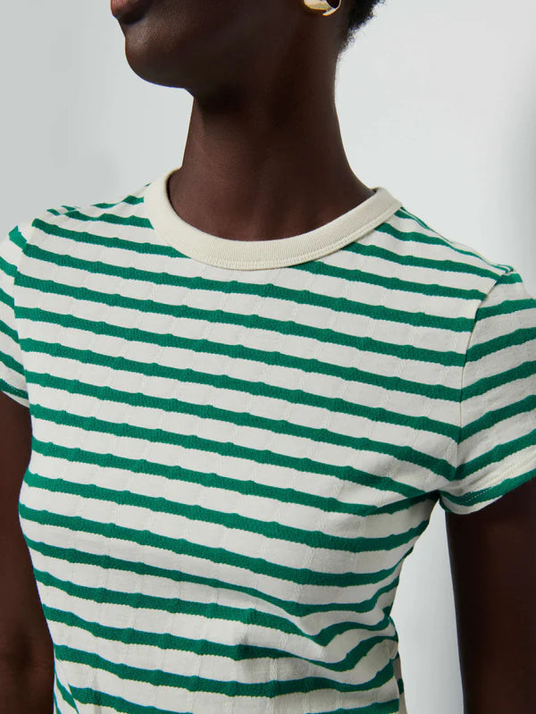 Laurence Tee ~ Verdant Green Stripe