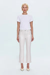 Lennon High Rise Crop Boot Pant ~ Ivory Luster