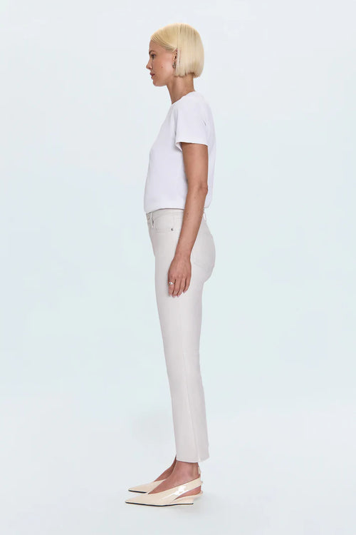 Lennon High Rise Crop Boot Pant ~ Ivory Luster