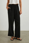 Leon Crop Pant- Black Gauze