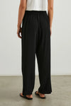 Leon Crop Pant- Black Gauze