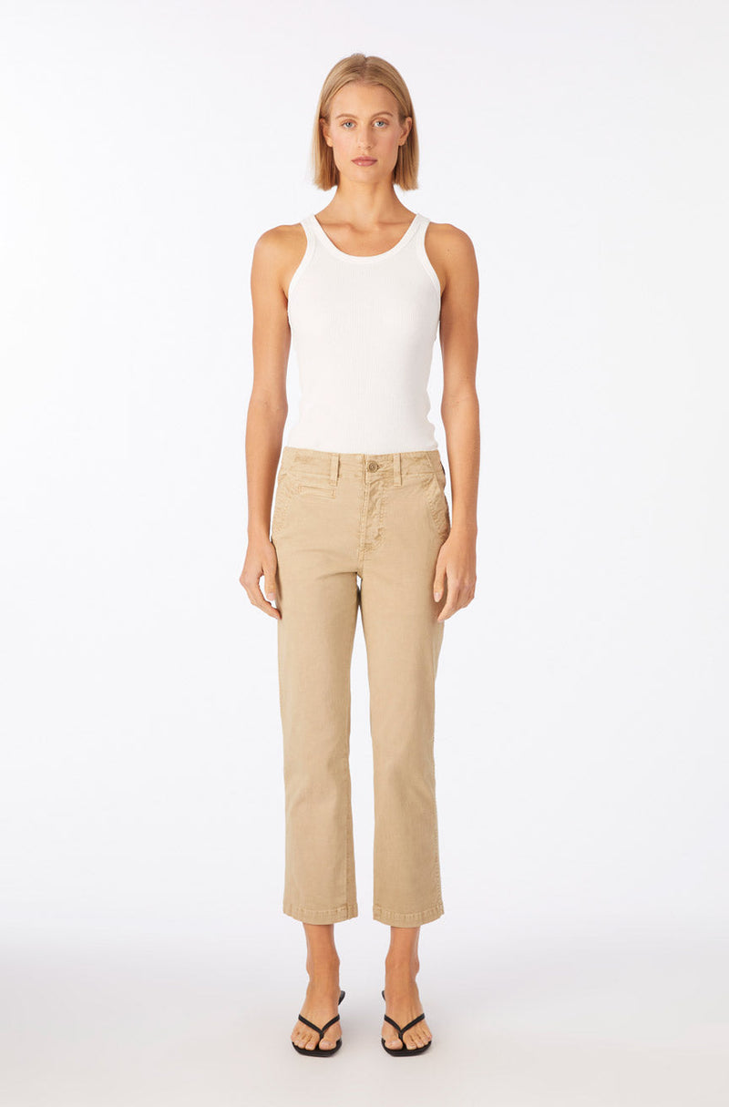 Lillian Crop Chino ~ Khaki