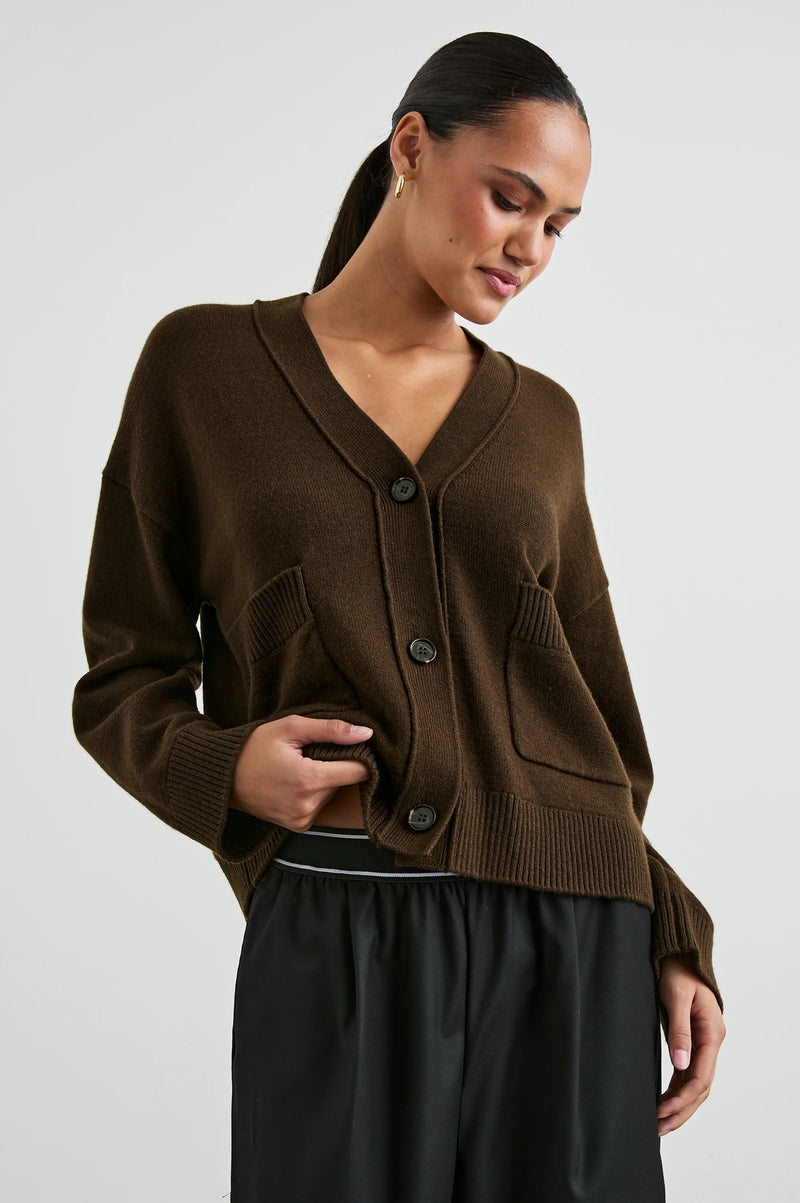 Lindi Cardigan ~ Dark Moss