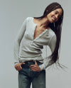 The Baby Rib Henley ~Heather Grey