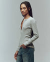 The Baby Rib Henley ~Heather Grey
