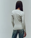 The Baby Rib Henley ~Heather Grey