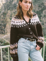 Lula Fair Isle Cardi Coffee