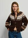 Lula Fair Isle Cardi Coffee