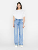 Ruched Tie Sleeve Tee ~ Blanc