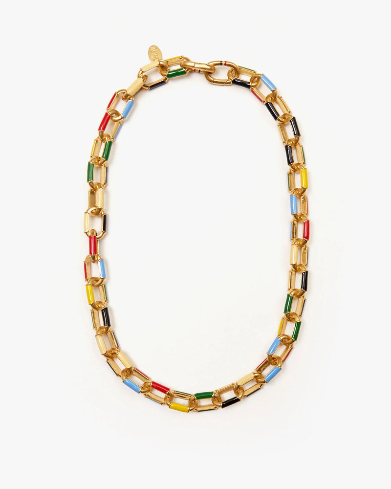 Le Link Necklace ~ Vintage Gold / Multi