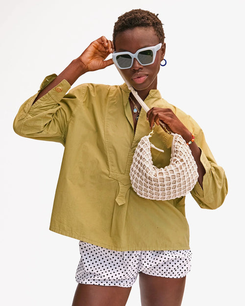 Knot Woven Leather ~ White