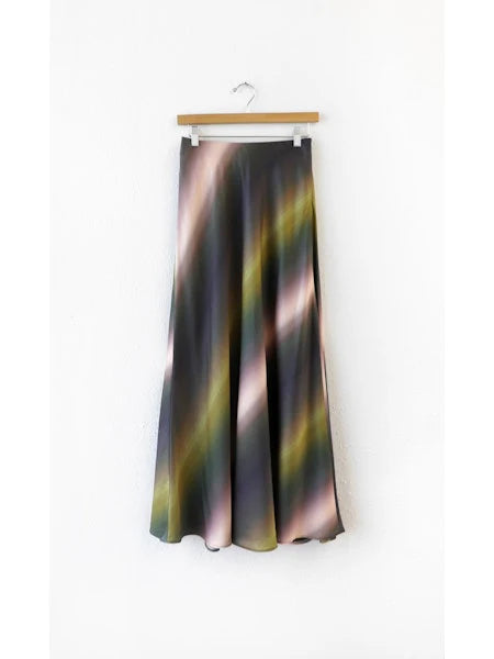 Marvela Midi Skirt ~ Olive Lime Nude