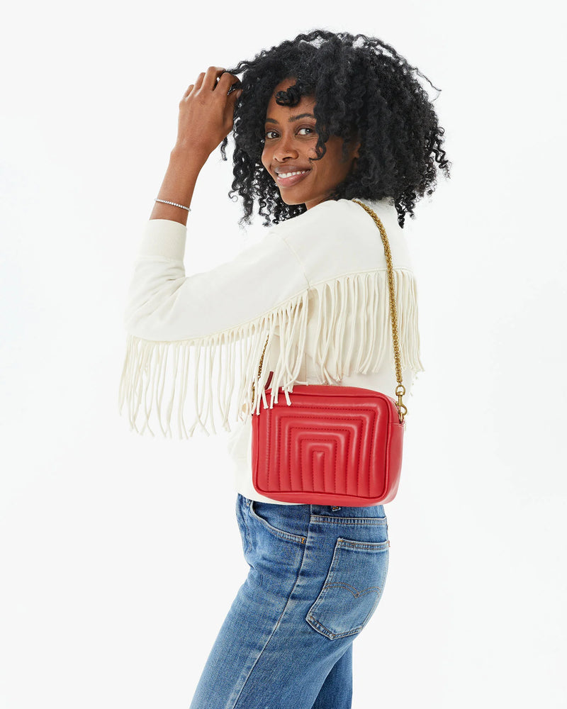 Midi Sac ~ Rouge Channel Quilted