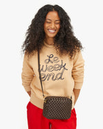 Sweatshirt ~ Sand w/ Embroidered Navy Le Weeekend