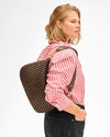 Moyen Messenger ~ Mahogany Nappa & Suede Woven Checker