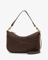 Moyen Messenger ~ Mahogany Nappa & Suede Woven Checker