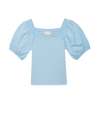 Naya Puff Sleeve Top ~ Powder Blue