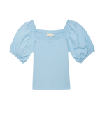 Naya Puff Sleeve Top ~ Powder Blue