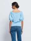 Naya Puff Sleeve Top ~ Powder Blue